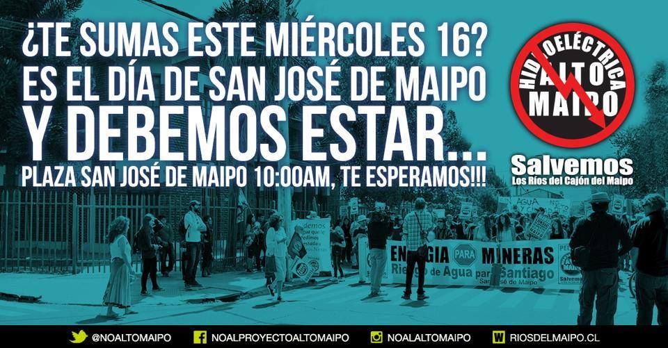Coordinadora Ciudadana Ríos del Maipo convoca a una nueva manifestación