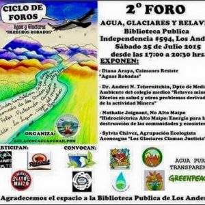 Foro Agua, Glaciares y Relaves en Los Andes